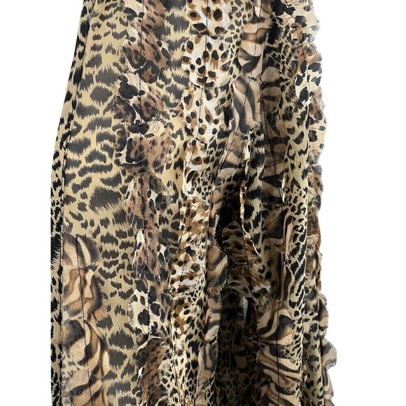 Chico's Front Tie Top 100% Silk Leopard Print Semi-sheer Lightweight Sz 1 (US S) - Picture 5 of 12
